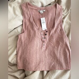 NWT Womens American Eagle Outfitters Dusty Pink Tank Top